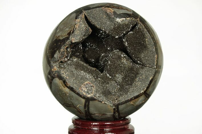 Polished Septarian Geode Sphere - Madagascar #215603